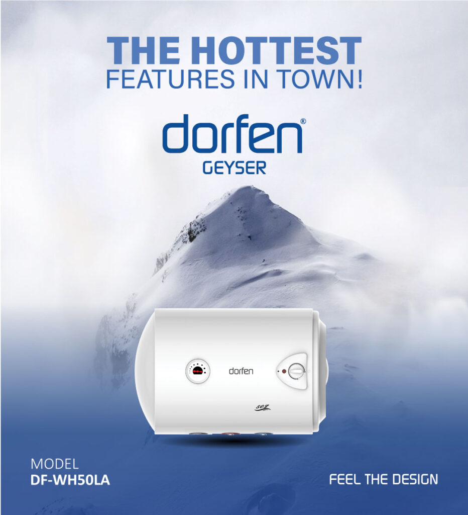 dorfen water heater, dorfen gyser, 20 liter, 20ltr