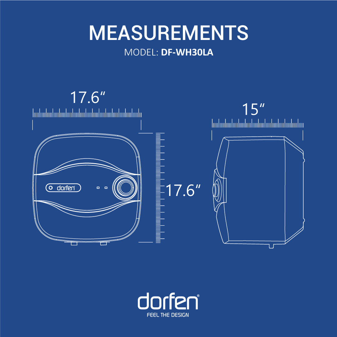 dorfen water heater 30 liter measurement