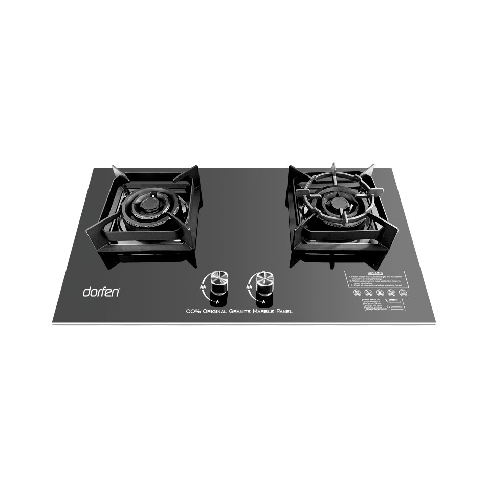 2-Burner Marble Panel Built-in Gas HOB DF-GB2D