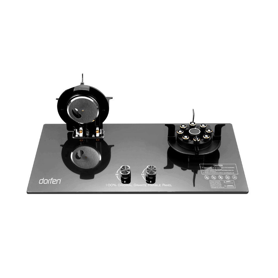 2-Burner Folding Marble Panel Built-in Gas HOB DF-GB2E