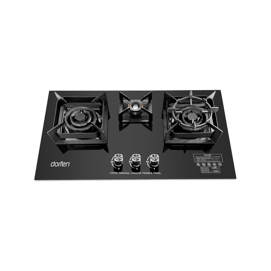 3-Burner Marble Panel Built-in Gas HOB DF-GB3D