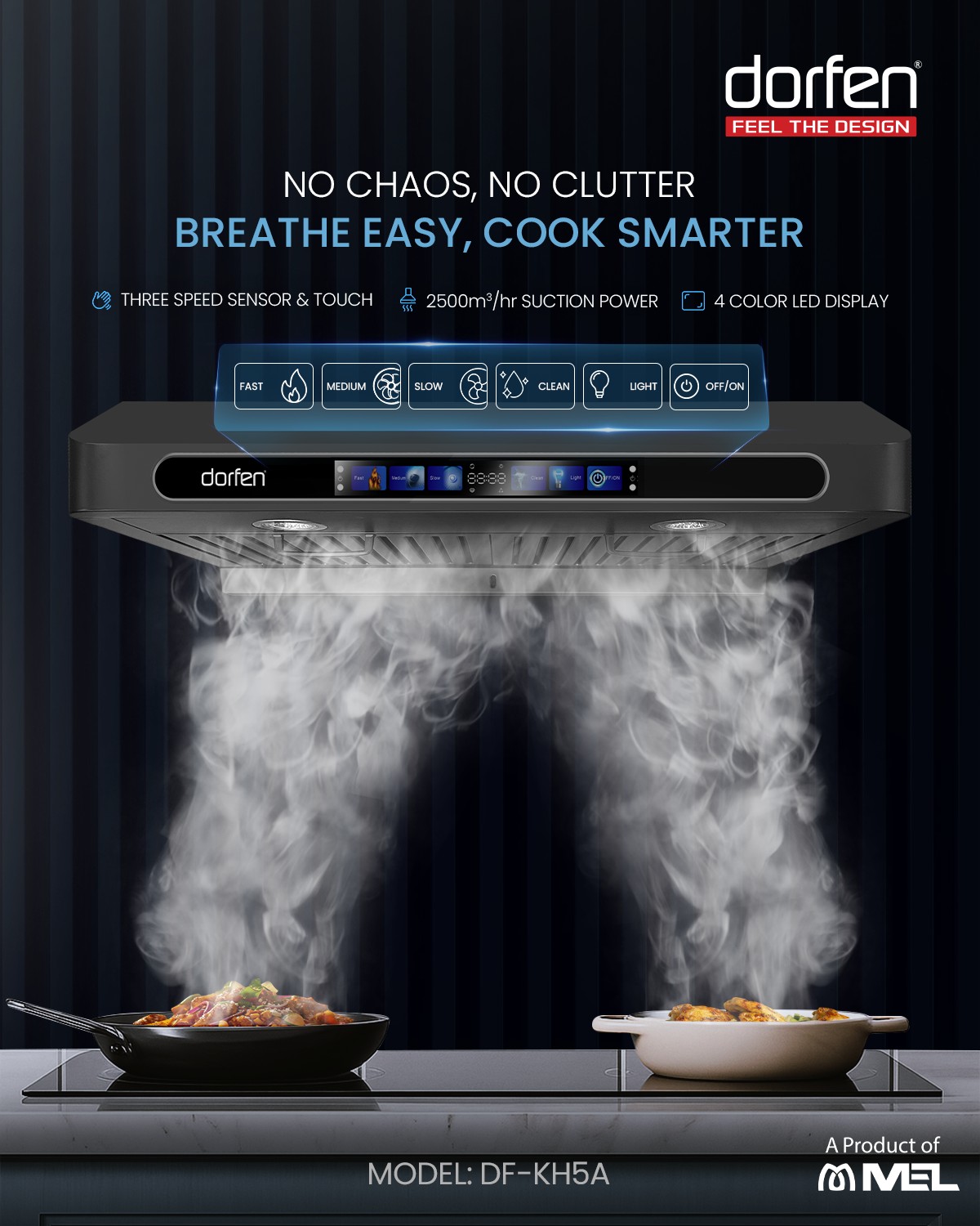 DORFEN Slim Smart Kitchen Hood, DF-KH5A