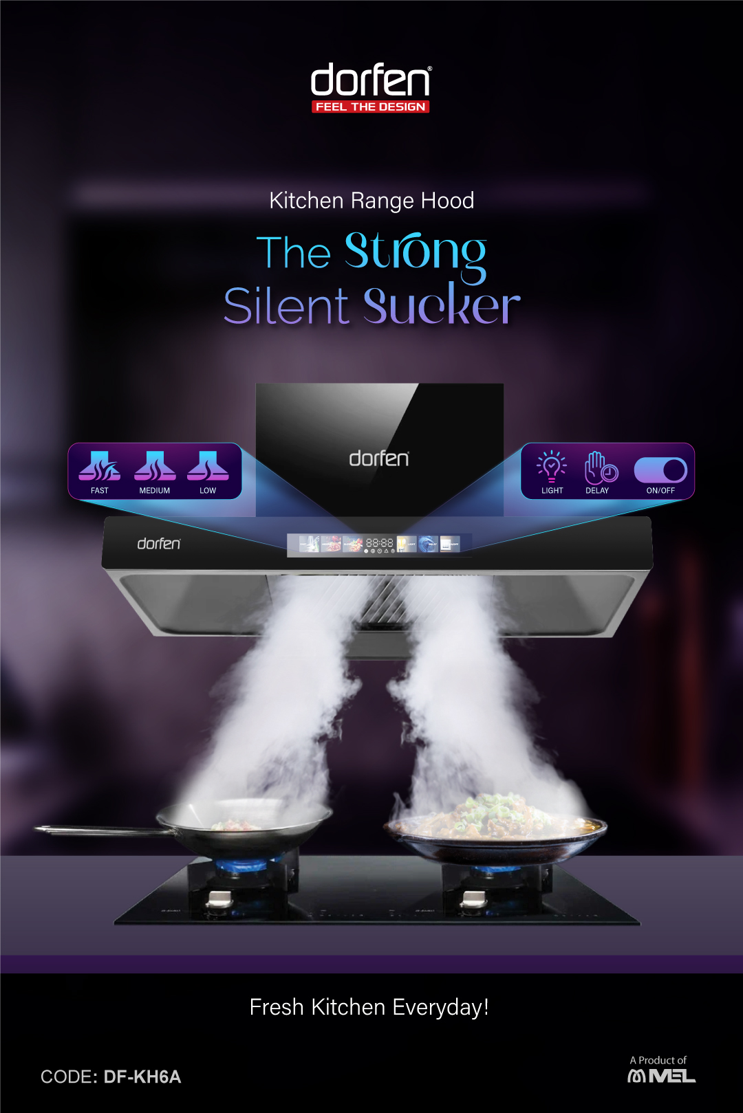 DORFEN T-Shape Smart Kitchen Hood 